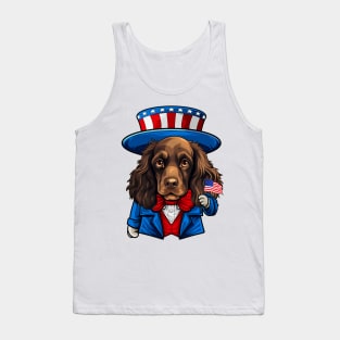 Funny 4th of July Boykin Spaniel Dog Tank Top